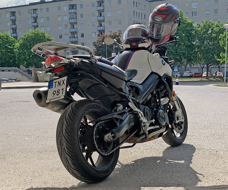 BMW F 800 R stulen i Viksjö Järfälla nordväst om Stockholm