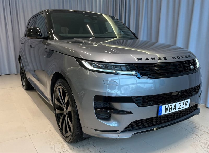 Grå metallic med svart tak Land Rover Range Rover Sport P440e stulen i Göteborg