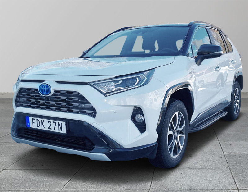 Vit med svart tak Toyota RAV4 Hybrid AWD "Style" stulen i Lidköping