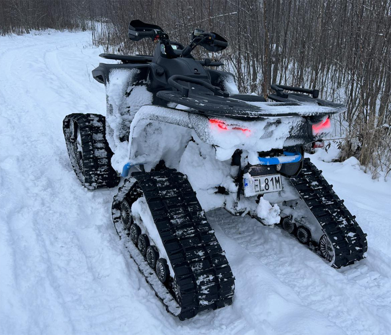 Fyrhjuling Segway Snarler 600 GS med bandsats stulen i Kramfors