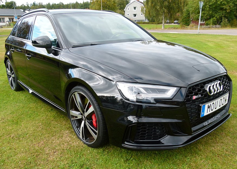 Svart Audi RS 3 Sportback stulen i Johanneshov, Stockholm