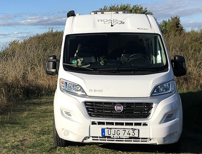 Husbil "Plåtis" Fiat Roadcar 640 stulen i Arlanda stad norr om Stockholm