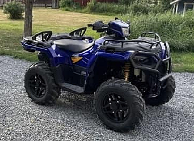 Blå Polaris Sportsman 570 EPS stulen i Tärnsjö